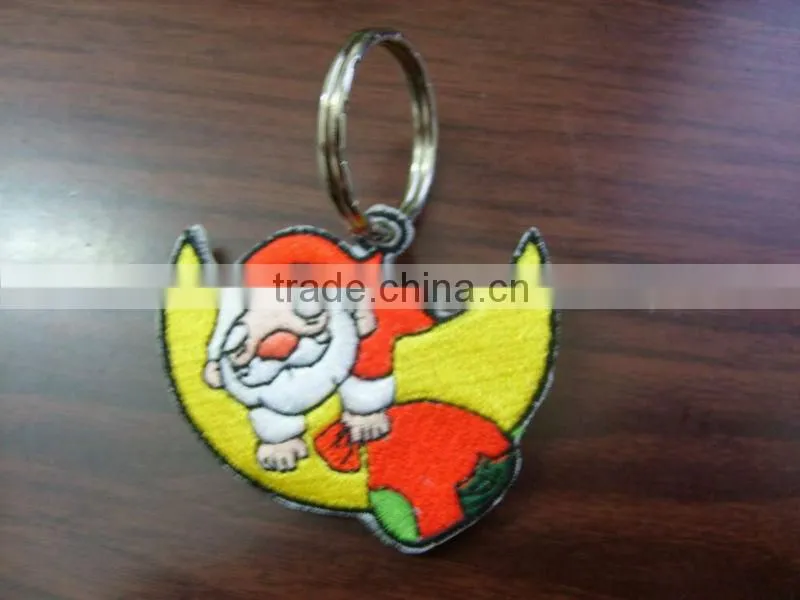 2016 custom keychain emboridered patch