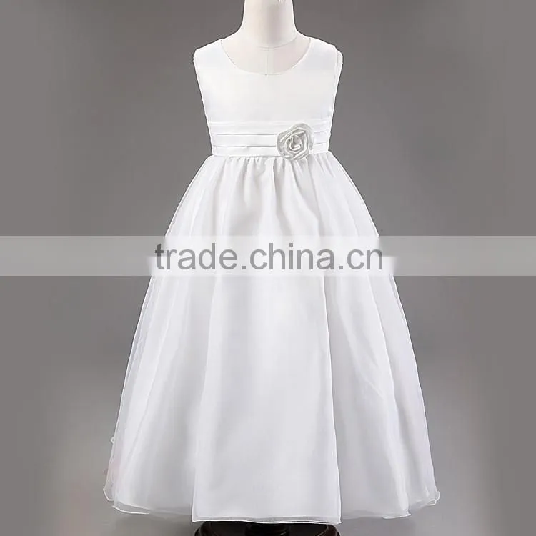 Fashion new designs handmade charming child evening dress noble girl maxi dress TR-WS07
