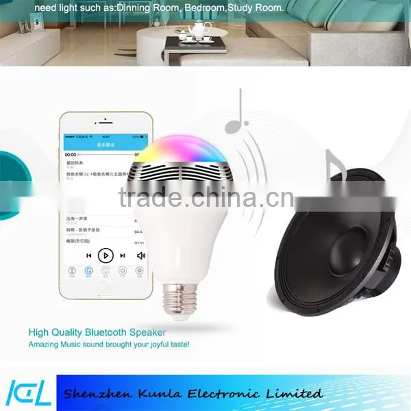 Bluetooth wireless light bulb Cell Phone Wireless Control 7W E27