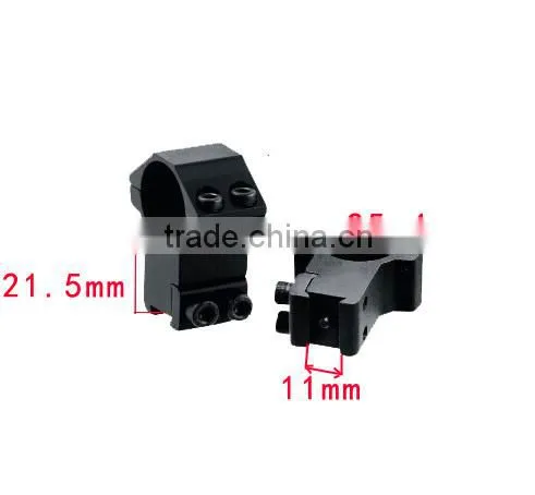 2pcs Rifle Tactical High Profile 25.4mm 1" Scope Rings 11mm Dovetail Rail Mount