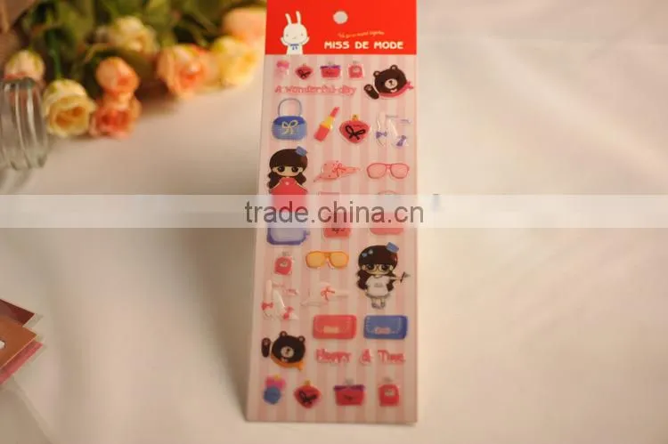 2015 hot selling heart shape epoxy resin sticker for home decor