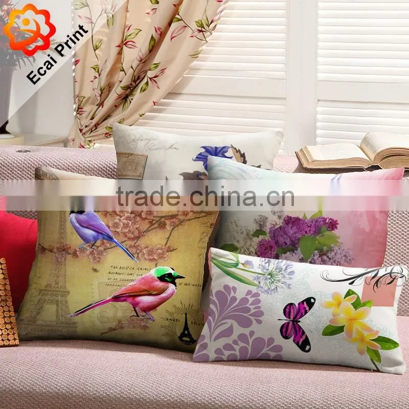 invisible zipper polyester factory price heat transfer Cushion for promotion