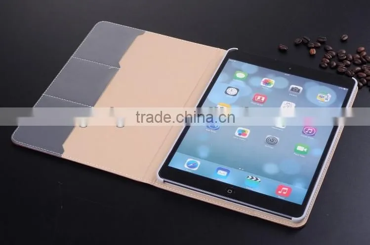 Wholesales High Quality luxury PU Leather flip Case for ipad air smart case