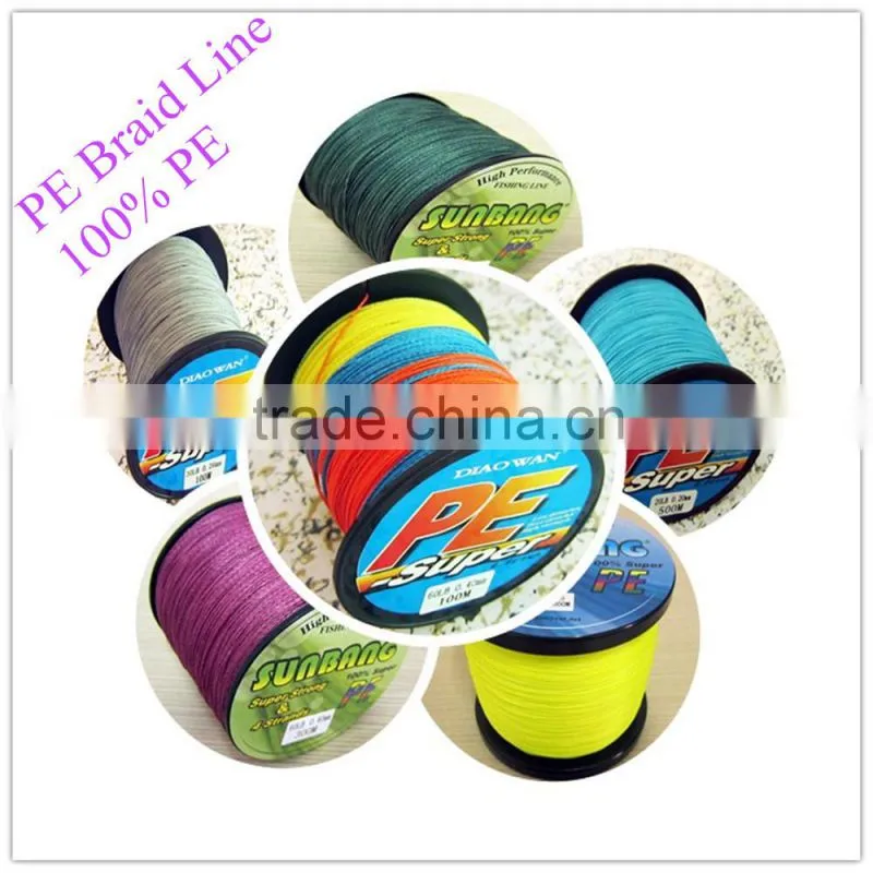 High quality 30LB PE braid line 4 stands fishing line