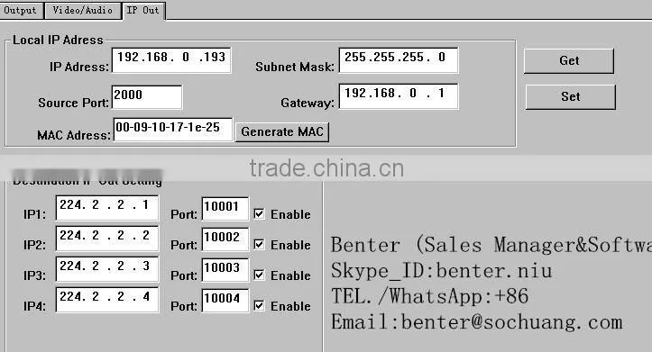 SC-1115 4HDMI to IP digital mpeg-4 encoder/MPTS