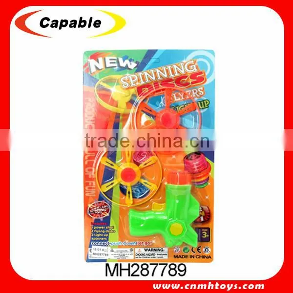 2015 flying disk gun with light,shooting disk toy