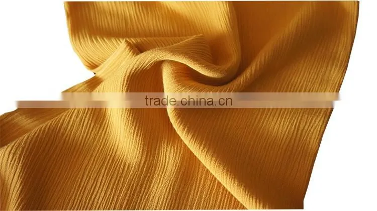 100%rayon solid deyed crepe crinkle voile fabric for pajamas night skirt shirts material cloth