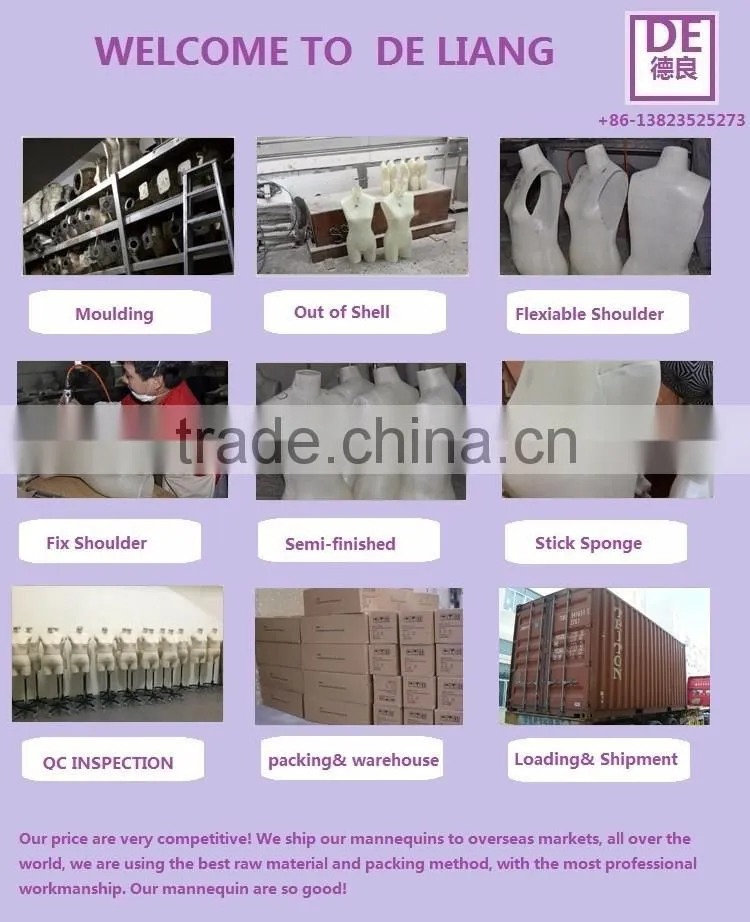 Half body female fitting mannequin half body dressform table mannequin