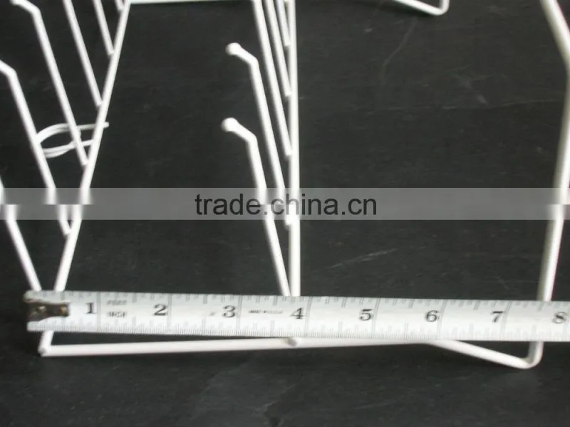 High quality 2 Tier 12 Single Peg Hook Counter Display Rack for Small Items White NIB