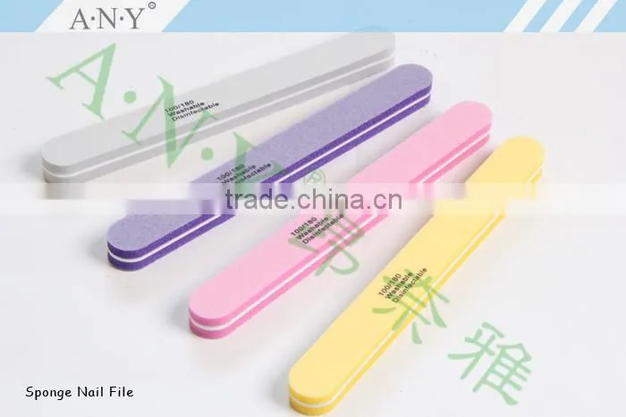Professional Nail Care Polishing Sponge Sanding Nail File 100/180 Grit