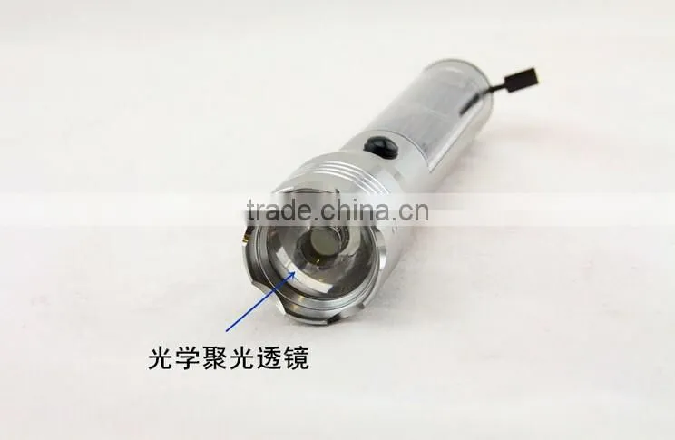 LED Light Solar Power Rechargeable Hybrid Light Solar Hybrid Flashlight