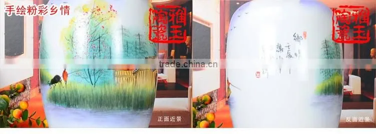 Chinese style ceramic hanging pendant led decorative fancy light