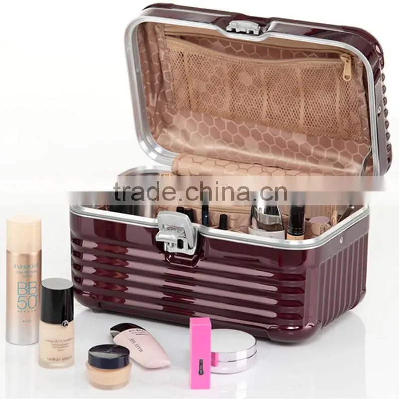 Custom Made Carry On PC Aluminum Frame Handle Aluminum Make Up Kit Bag Case Box