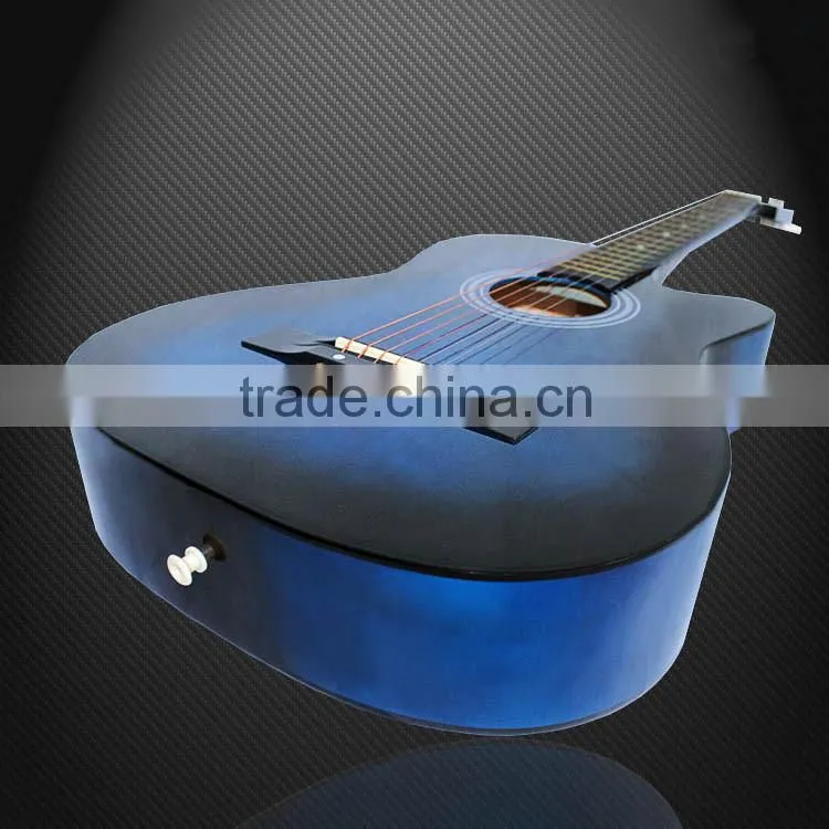 Hot Sale Top Quality Blue Acoustic Guitar