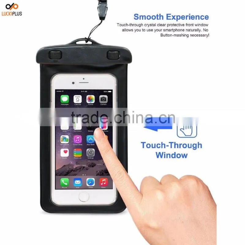 Luckiplus Travel Sport Swimming Phone Bag Waterproof, Snowproof, Dirtproof Case Bag for Phone Orange