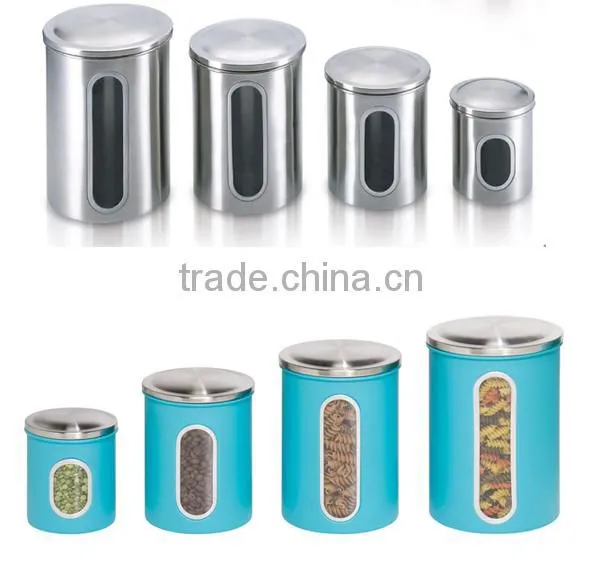 stainless steel bread storage boxes set
