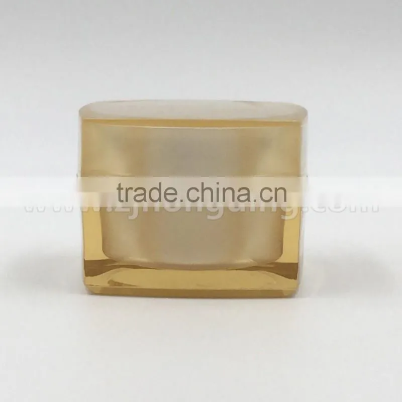 square cosmetic acrylic jar 15g,square acrylic jar, shiny cosmsetics jars