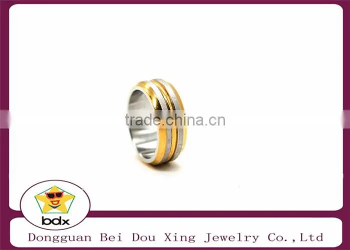 2015 18K gold plated rings 316L Stainless Steel rings for men women engagement wedding classic jewelry size 4 to 14 men rings