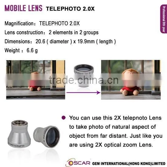 Other Mobile Phone Accessories 2X telephoto lens mobile phone lens SCL-32