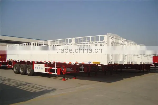 Algeria Import From Chian CIMC Stake Fence Semi Truck Trailer