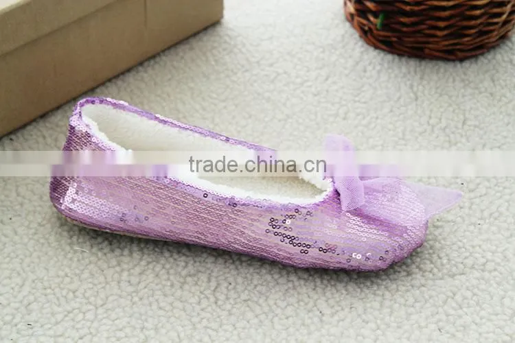 New material paillette indoor soft sole wide dance shoes for women