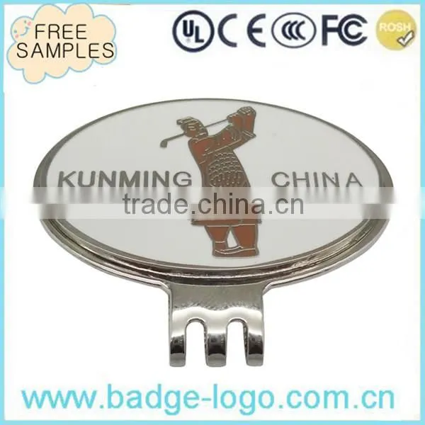 fashionable custom golf hat clip with hard enamel