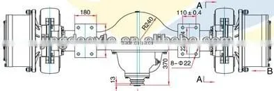 XCMG GYQ2700 COMPACTOR AXLE for XCMG XS262J 800351105 hydraulic single drum vibratory Roller axle