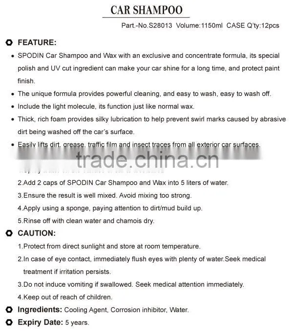 Auto Care Car Wash & Cleaner Car Shampoo with Wax