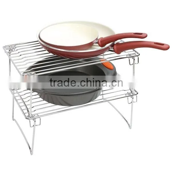 Chrome Stackable Kitchen Cabinet Organizer