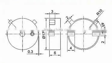 SMT1706 Cheap smt buzzer 12v 90DB mini transducer magnetic buzzer(FBELE)