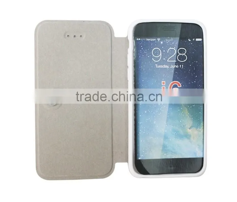 Colorful handheld super slim cheap pu leather magic closure phone cover for iphone 6