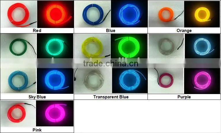 2015 hot sale colorful florid el wire for holiday lights