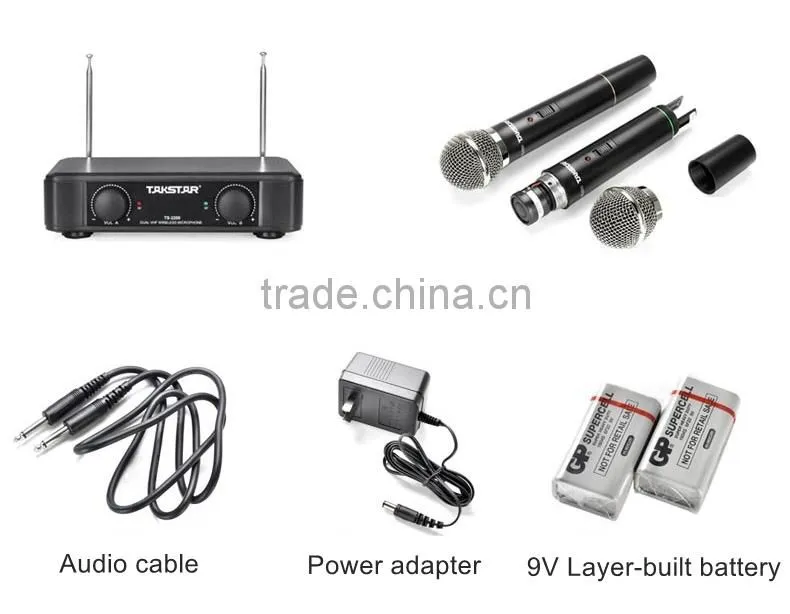 high quality VHF wireless microphone for karaoke vhf wireless microphone TS-2200