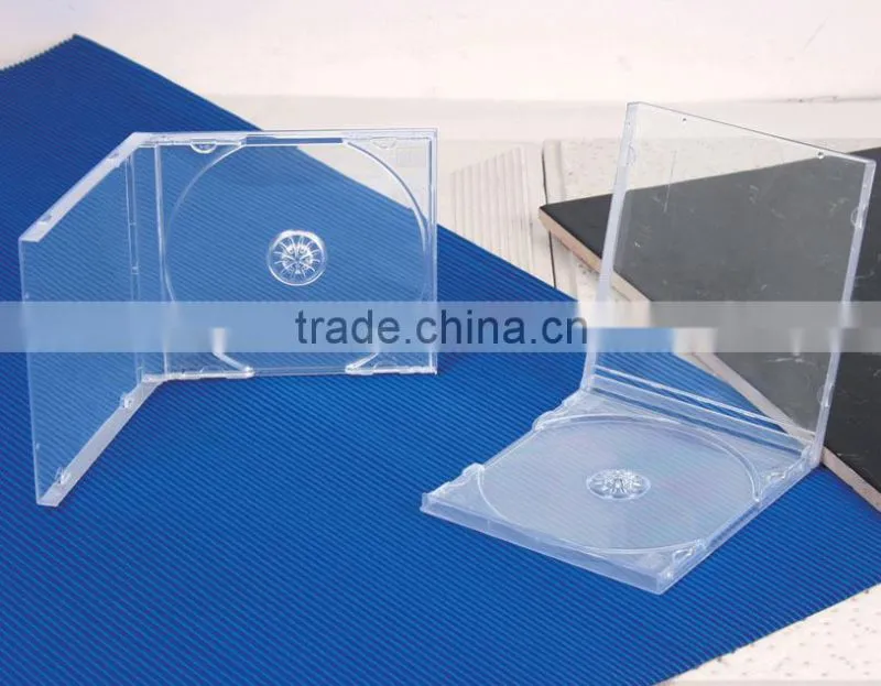 Standard 10.4mm Plastic Single PS Jewel CD Case With Clear Tray