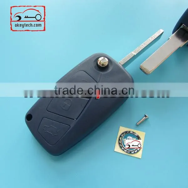 Best price car key case Fiat flip key shell 3 button for fiat flip key case for fiat key