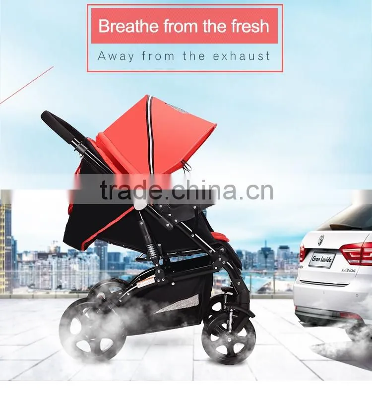 High Landscape Stroller| Baby Trolley | Pram | Carriage | Pushchair With Seat Cushion