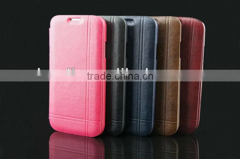 Top quality flip leather case for Samsung Galaxy S4 I9500