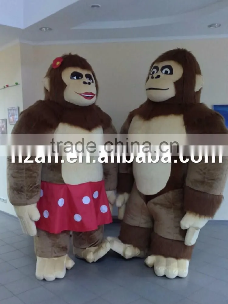 Giant Inflatable Gorilla Couple Costumes for Advertising Decoration