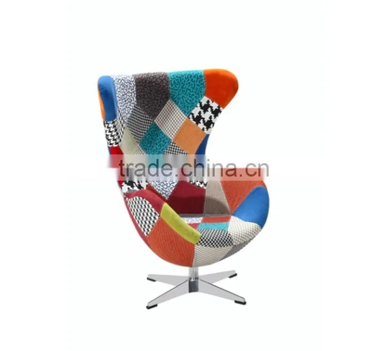 Patchwork cheap egg chair waiting room chairs