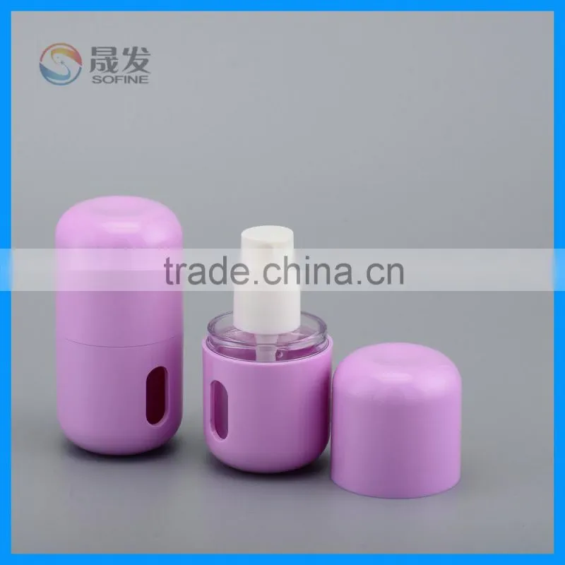 Round empty liquid foundation pump bottle
