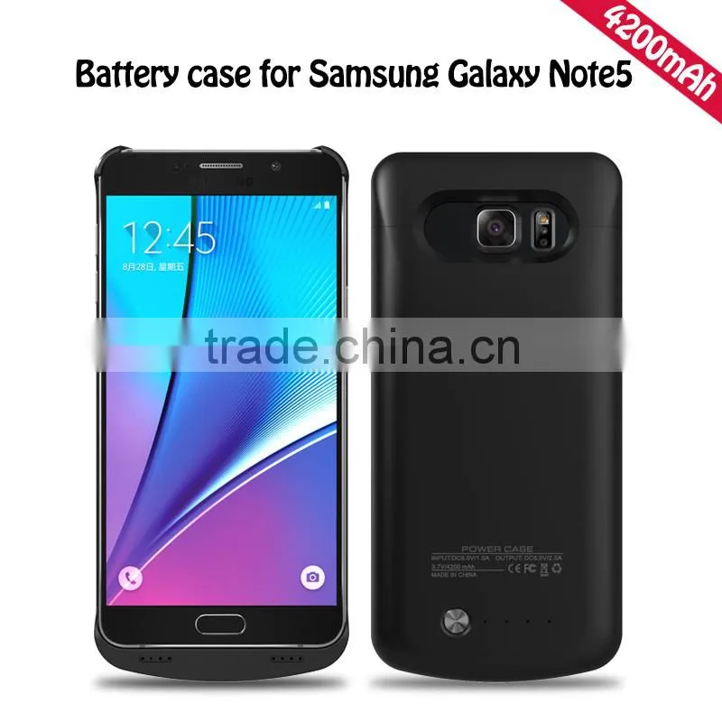4200mAh External Battery Backup Charge Power Case Cover For Samsung Galaxy Note 5