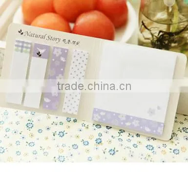 Cute 1+5 Sticker Bookmark Marker Memo Flags Index Pad Tab Sticky Notes