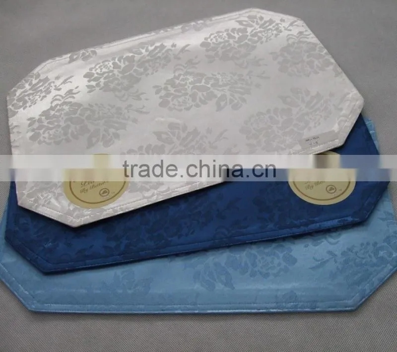 jacquard table mat christmas green placemat 100% polyester mat line