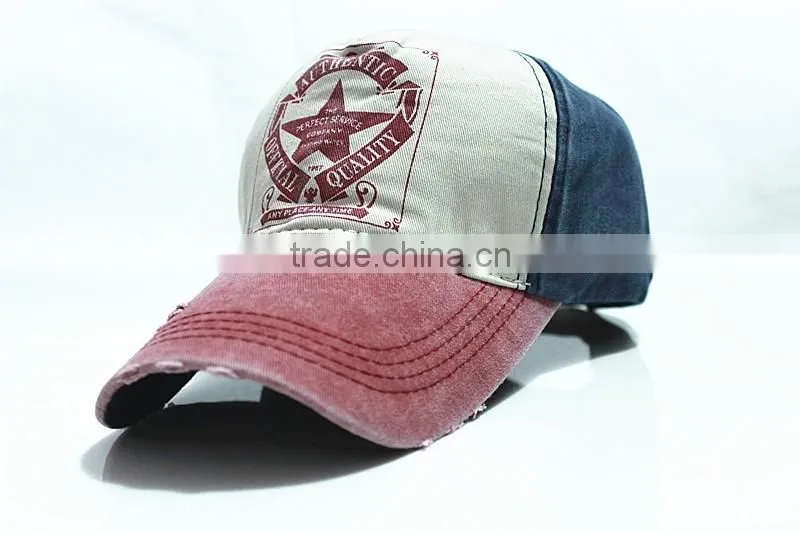 Distressed Vintage High quality embroidery worn-out baseball cap