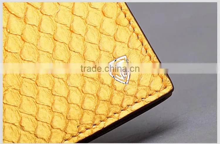 High Quality Handmade Lady Bifold Wallet Genuine Snake Skin Leather Wallet For Women