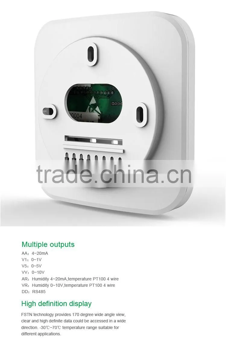 Wall Mount Temperature Humidity Meter Detector RS485 DST1000 Temperature Humidity Transmitter For HVAC