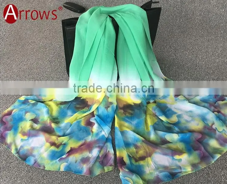 Made in Yiwu China Cheap Silk Scarf Shawls for Fashion Latest Ladies and Women