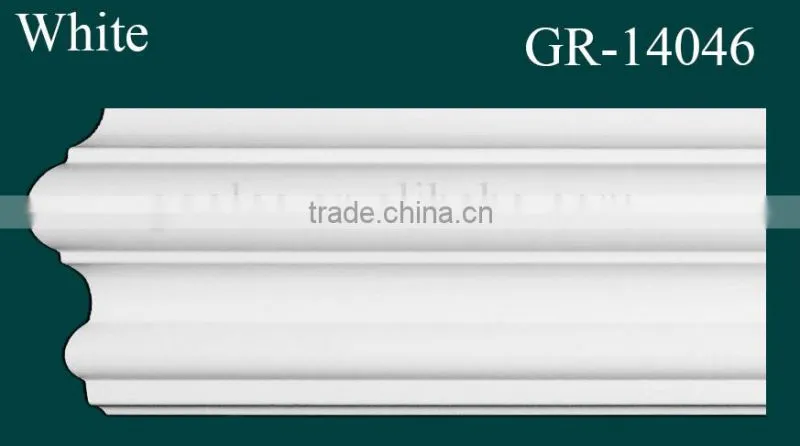European- style Environmental Decorative PU Plain Panel Mouldings