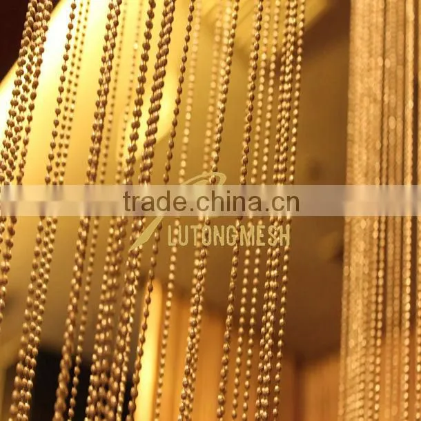 silver ball chain curtain for interior decoration