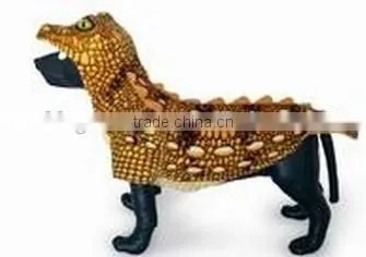 high quality plush brown crocodile pet coat dog clothes plush crocodile pet cosplay costume cat coat plush animal pet costume